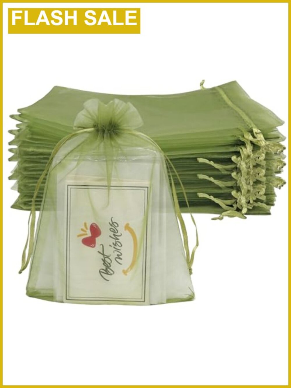 100 Pack Organza Mesh Gift Bags with Drawstring for Jewelry Party Favors